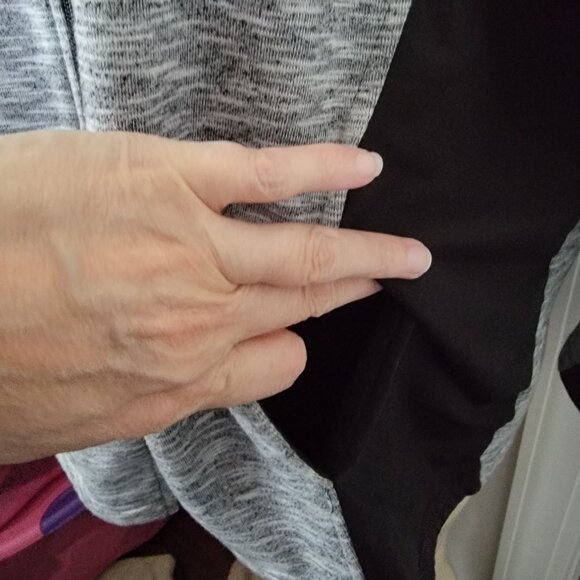 Women's Full-Zip Athletic Jacket Heather Gray & Black - Picture 6 of 14